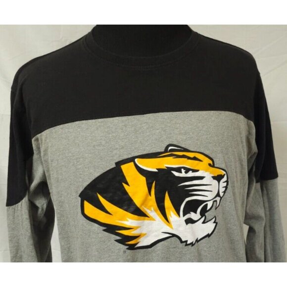 Pressbox Mens NCAA Missouri Mizzou Tigers Football Medium Long Sleeve T-Shirt - Picture 2 of 11
